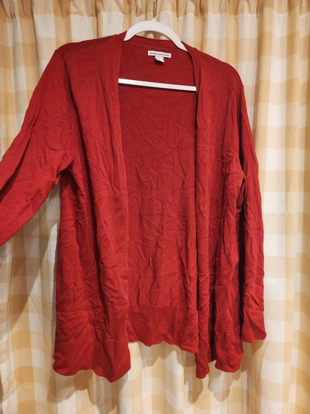 Size XL Amazon Essentials Open-Front Cardigan Sweater - Red